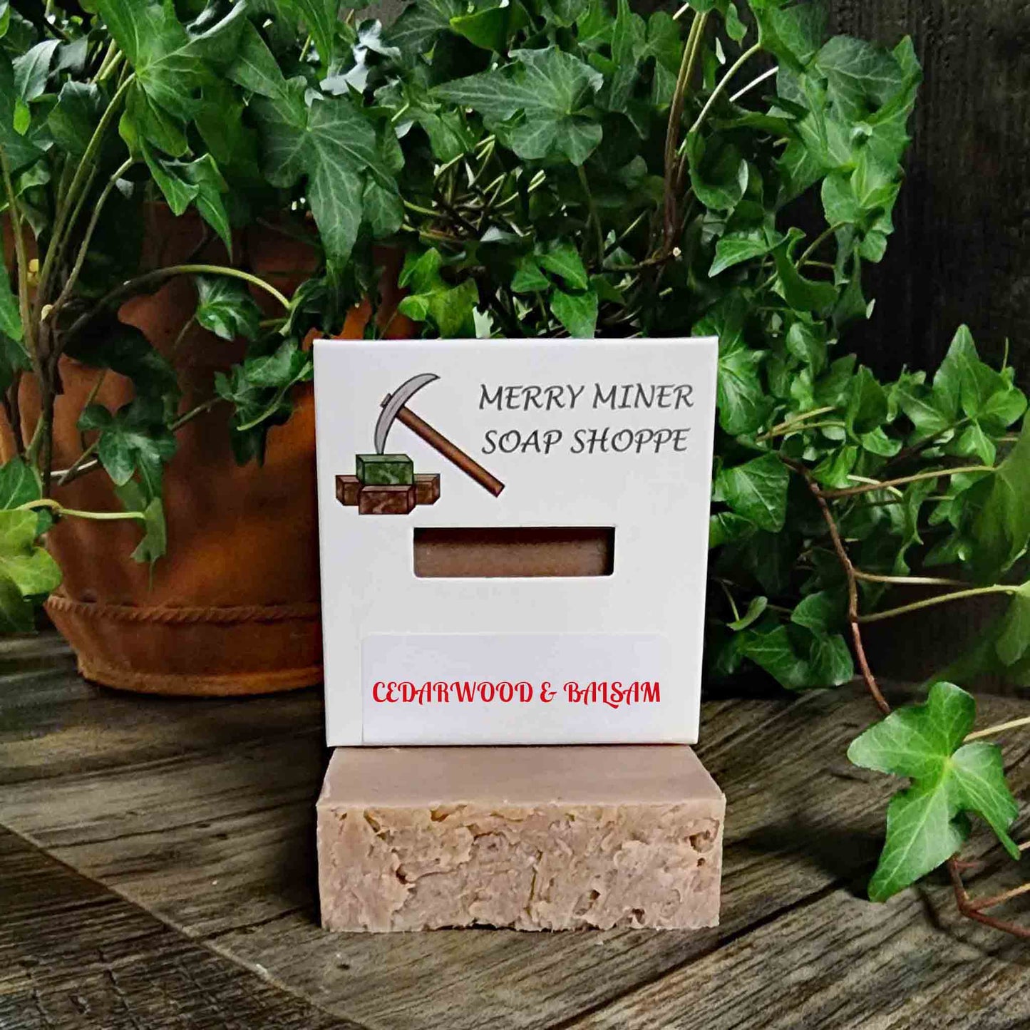 all natural bar soap scented as cedarwood & balsam