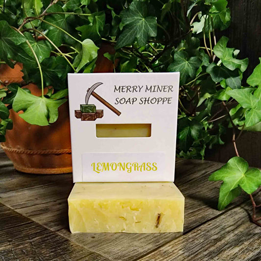 all natural bar soap scented as lemongrass