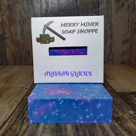 natural bar soap scented as alaskan glacier