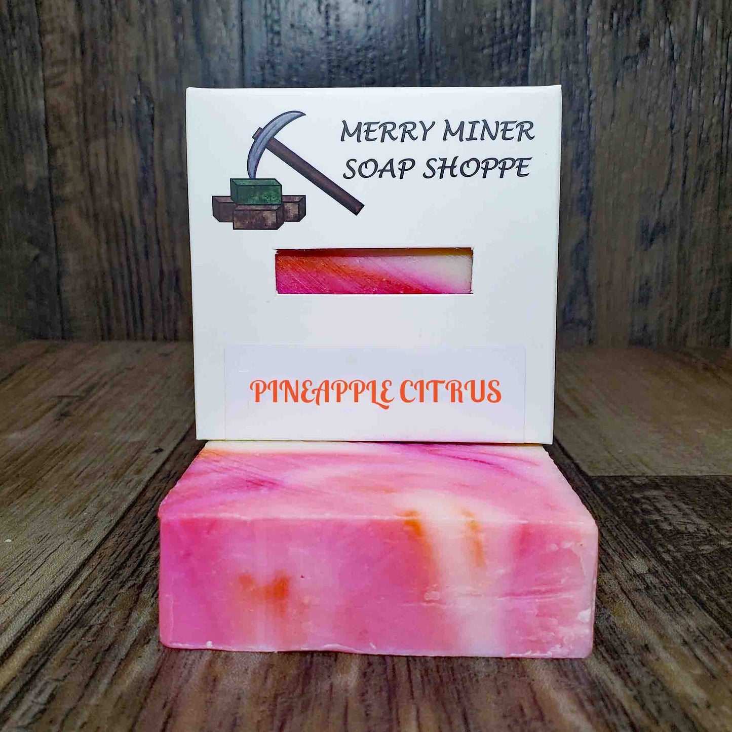 natural bar soap scented as pineapple citrus
