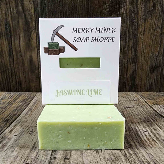 natural bar soap scented as jasmine lime