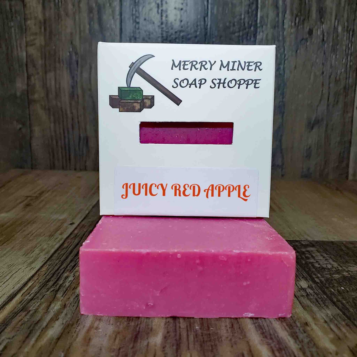 natural bar soap scented as juicy red apple