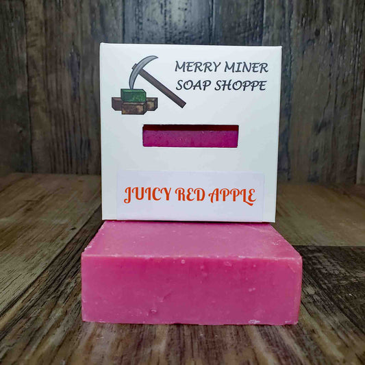 natural bar soap scented as juicy red apple