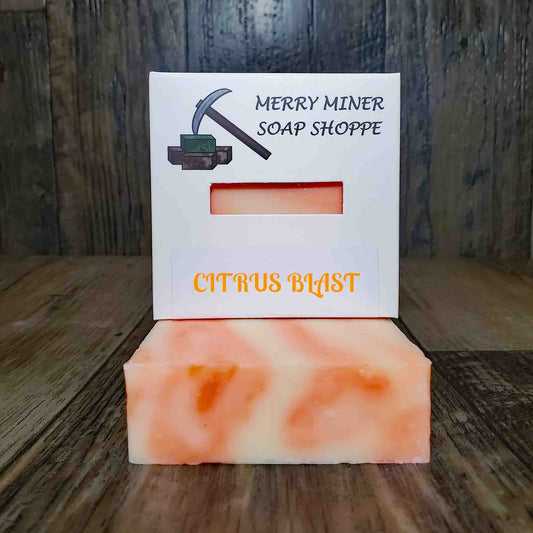 natural bar soap scented as citrus blast