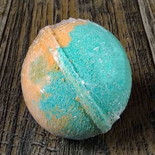 natural bath bomb scented as cucumber melon