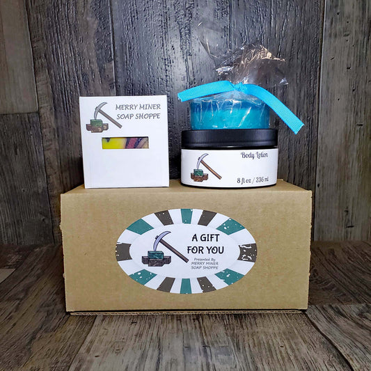 customizable gift set bar soap loofah soap body lotion