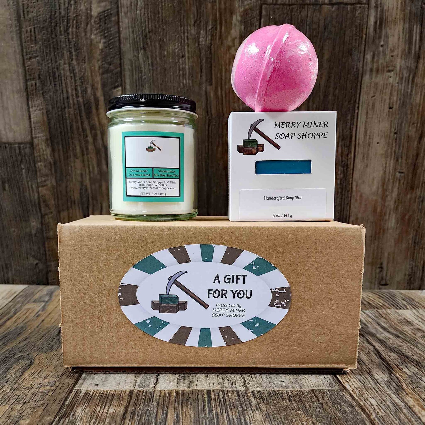 customizable gift set bar soap bath bomb crackling candle