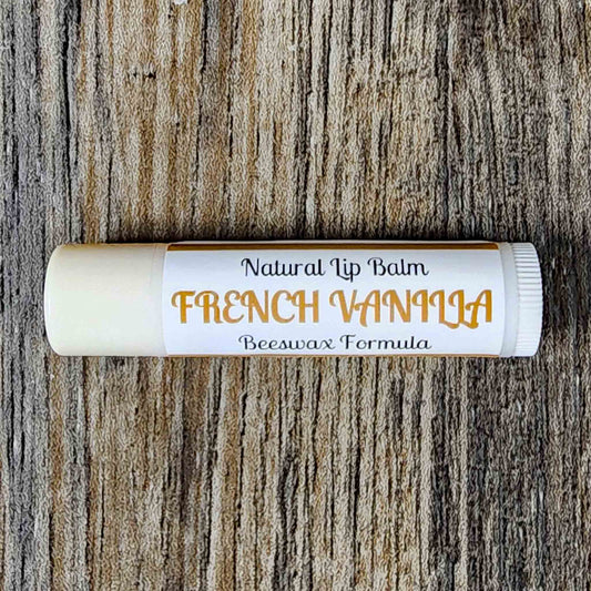 natural lip balm scented as french vanilla