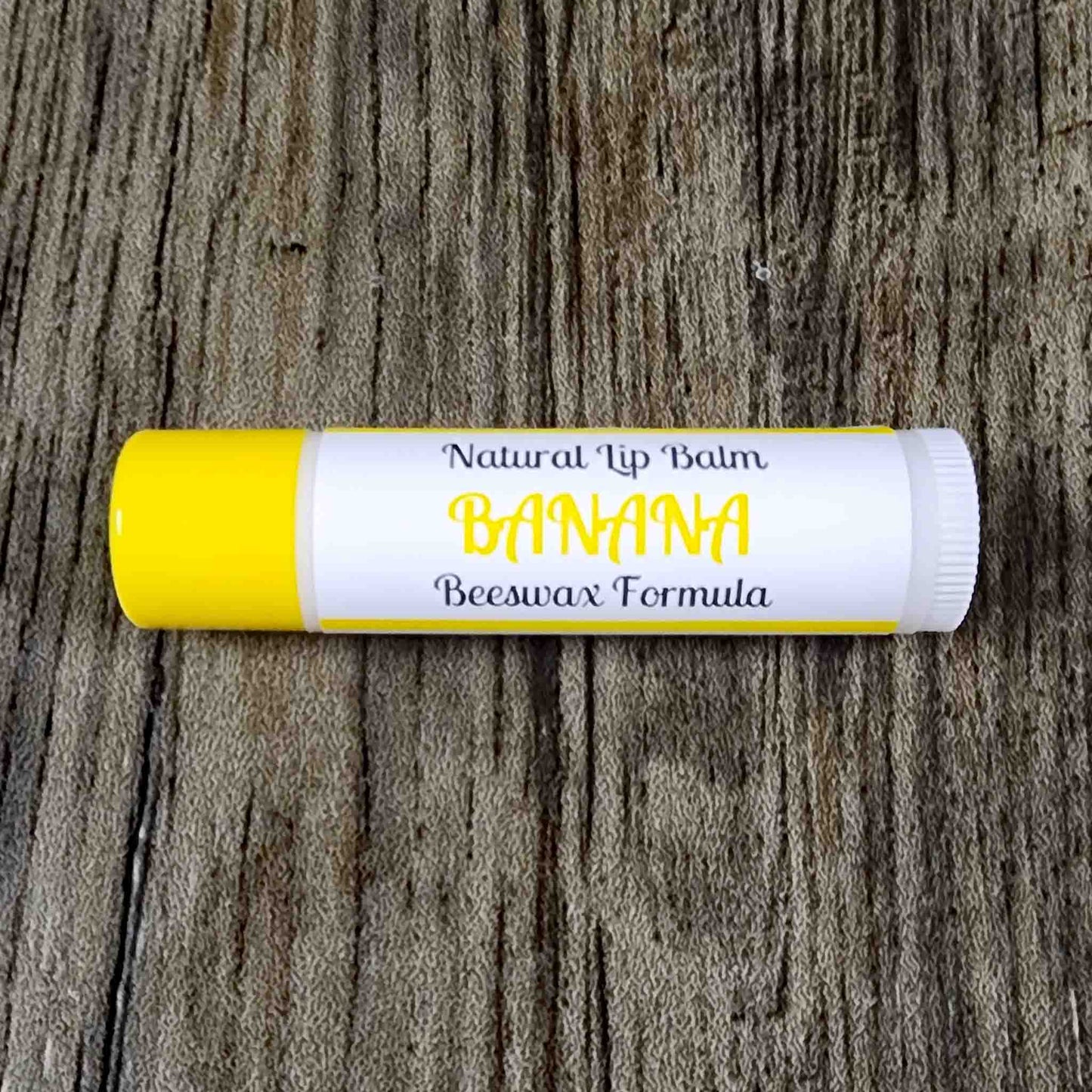 natural lip balm scented as banana