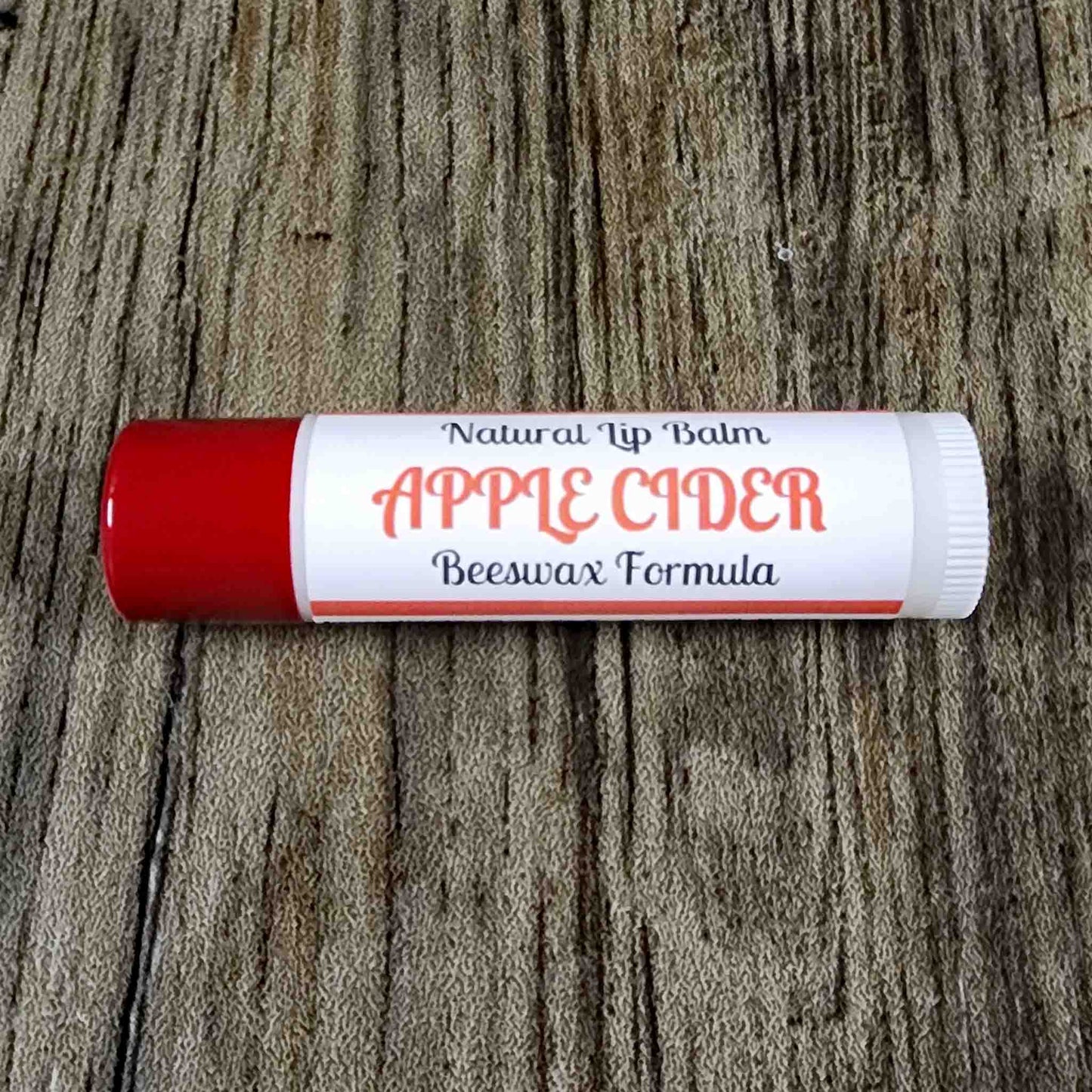 natural lip balm scented as apple cider