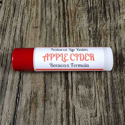 natural lip balm scented as apple cider