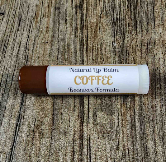 natural lip balm scented as coffee