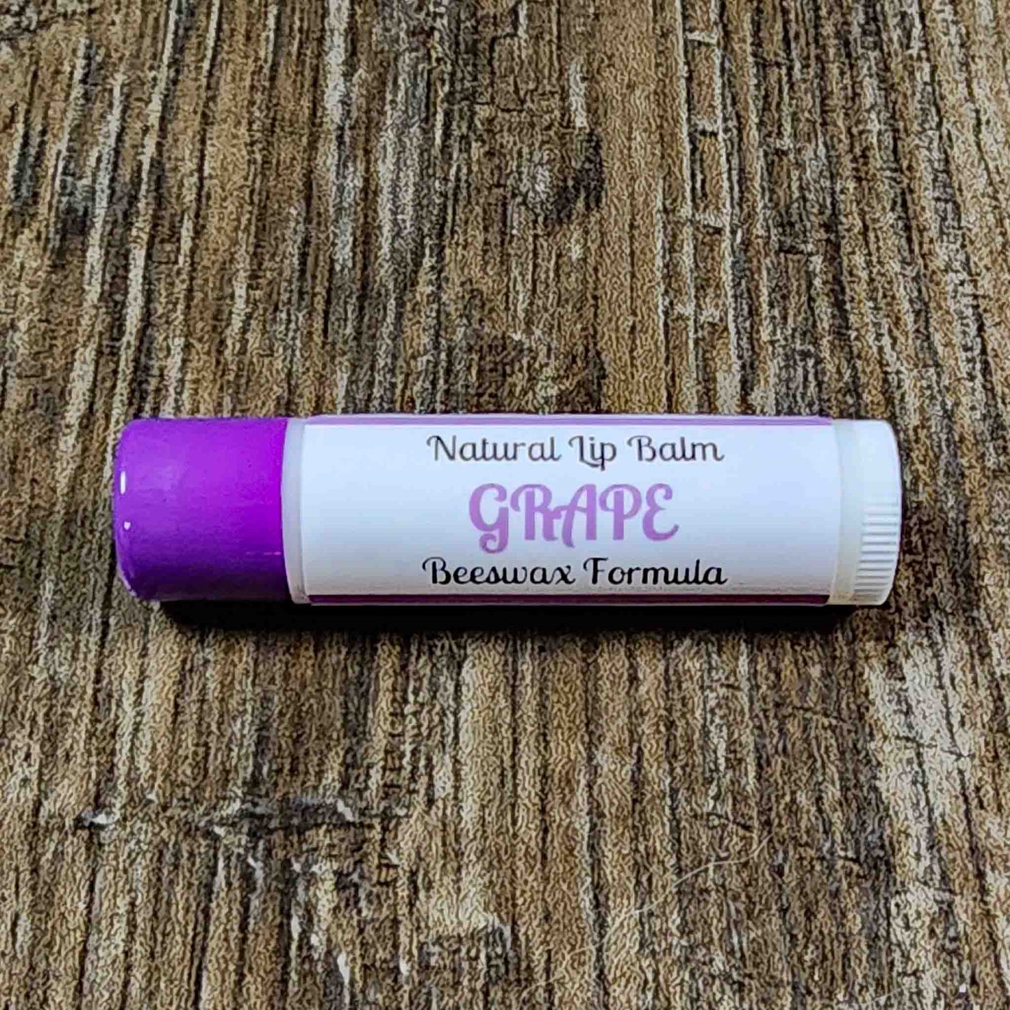 natural lip balm scented as grape