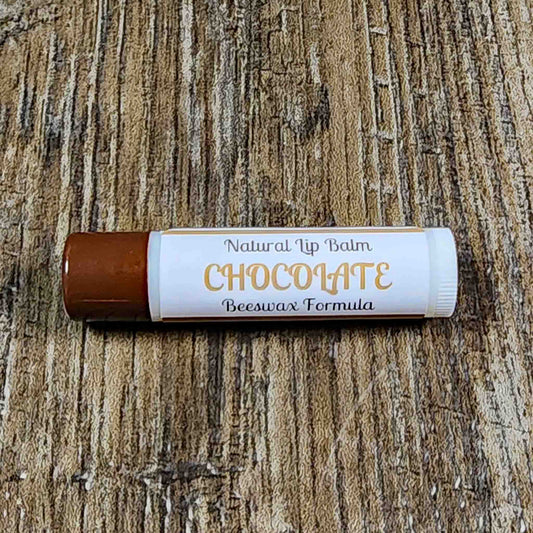 natural lip balm scented as chocolate