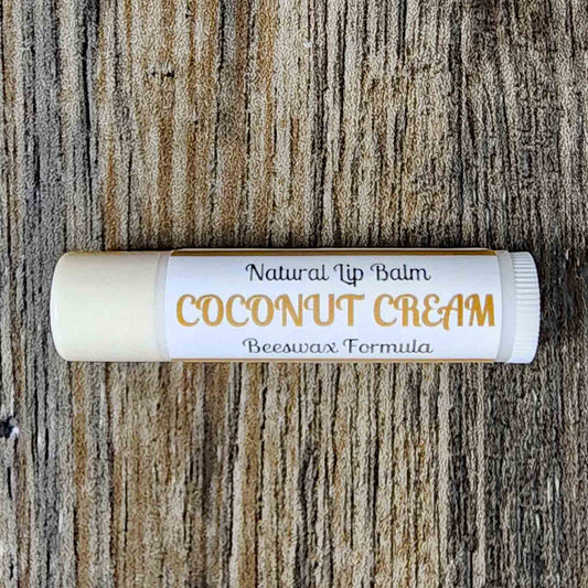 natural lip balm scented as coconut cream