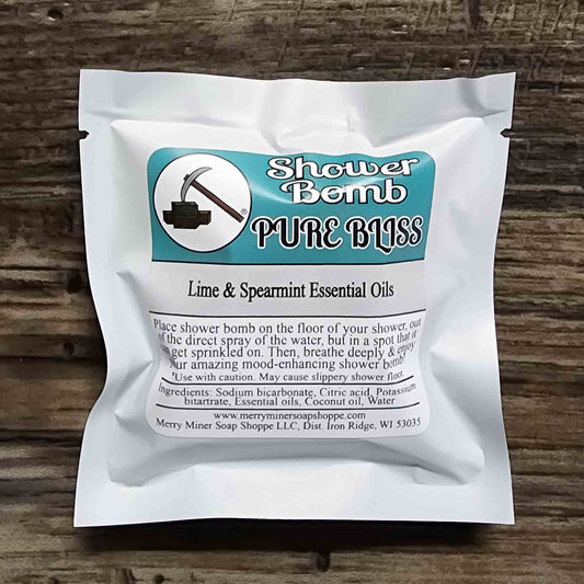 shower bomb scented as pure bliss lime spearmint
