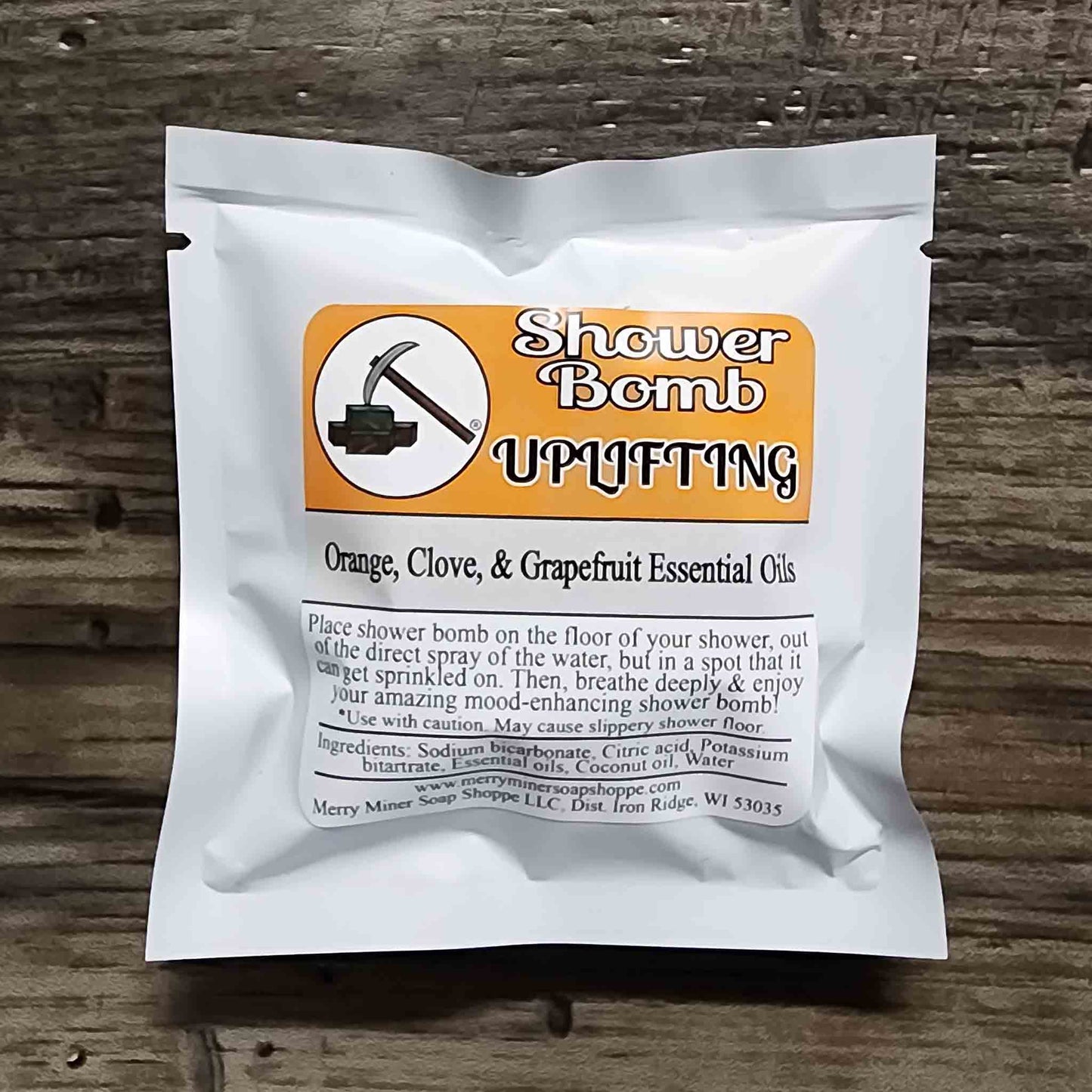 shower bomb scented as uplifting orange clove grapefruit