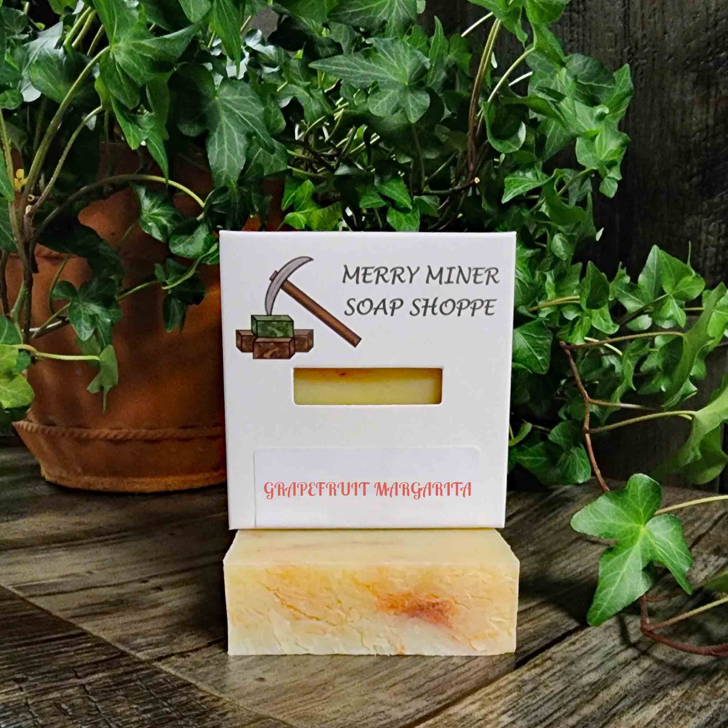 all natural bar soap scented as grapefruit margarita