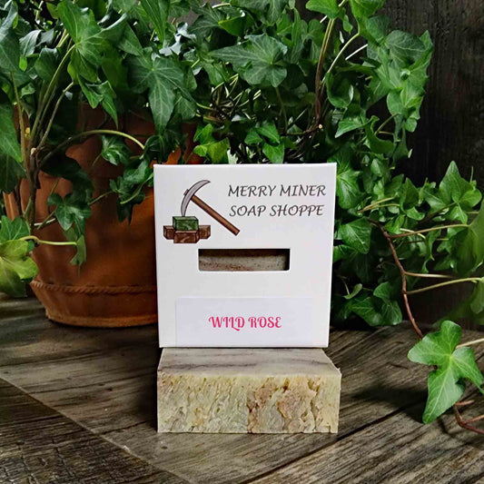 all natural bar soap scented as wild rose