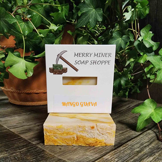 all natural bar soap scented as mango guava