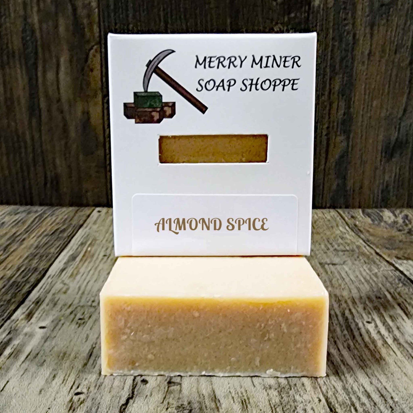 natural bar soap scented as almond spice