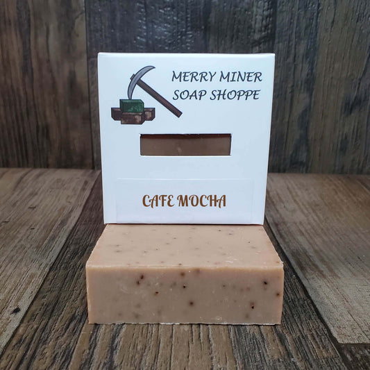 natural bar soap scented as café mocha