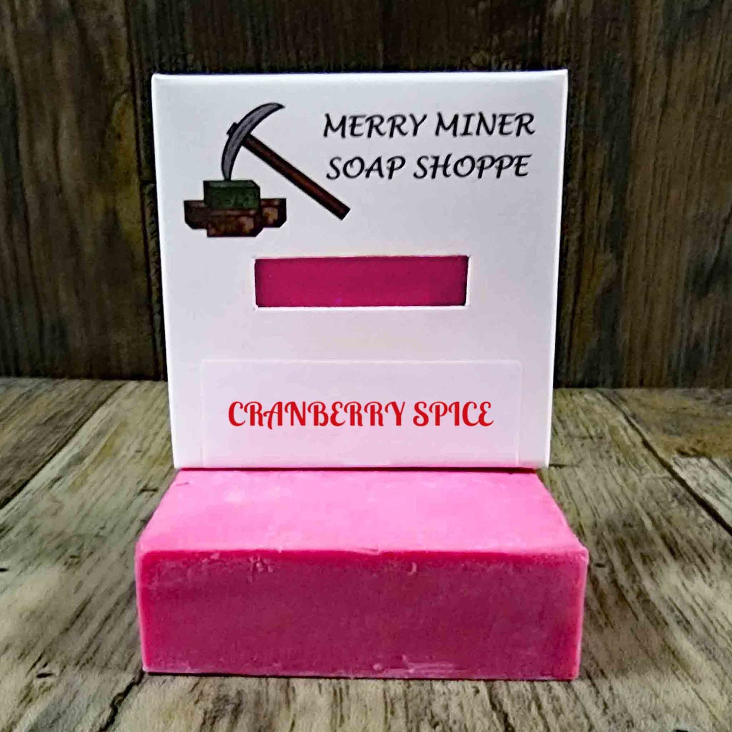 natural bar soap scented as cranberry spice
