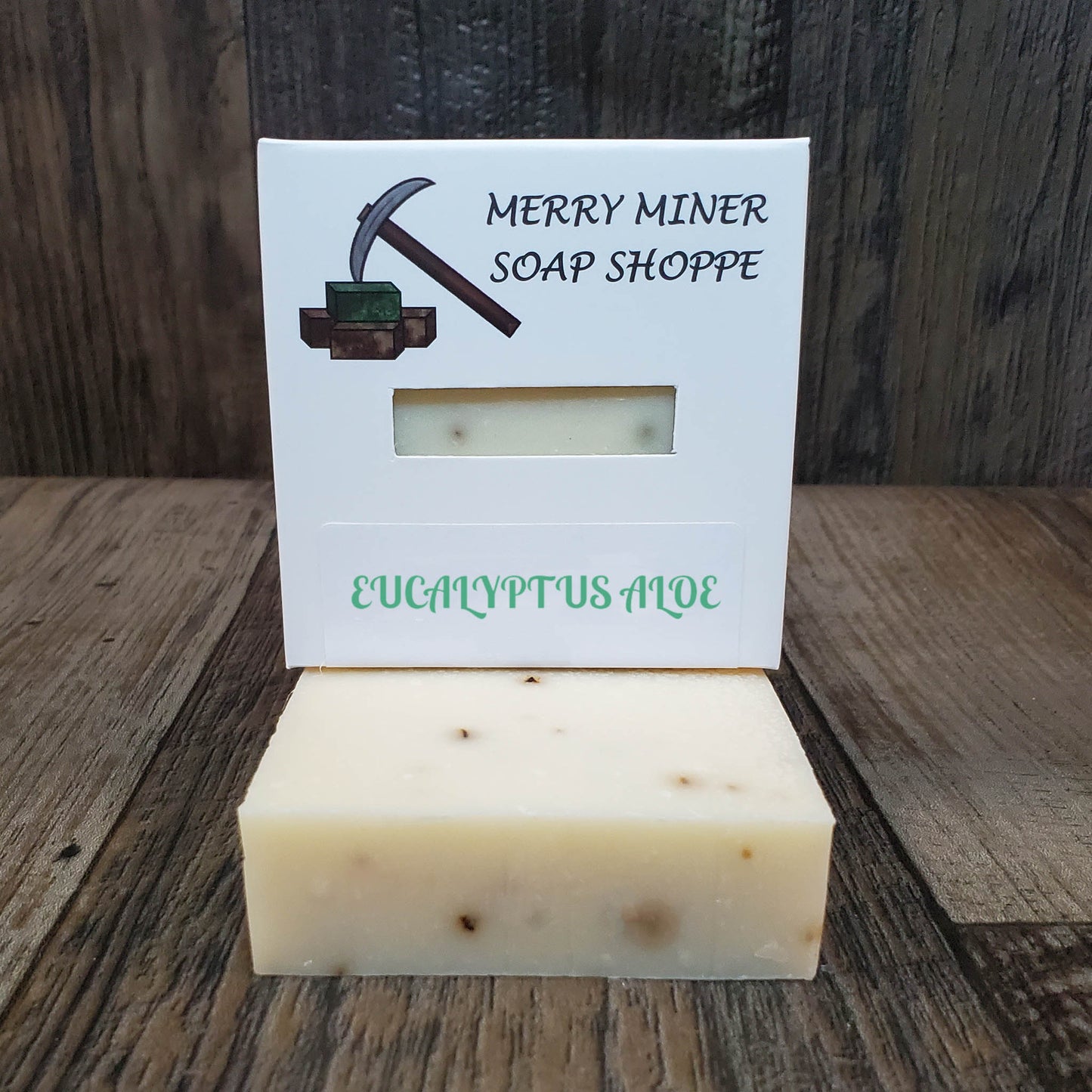 natural bar soap scented as eucalyptus aloe