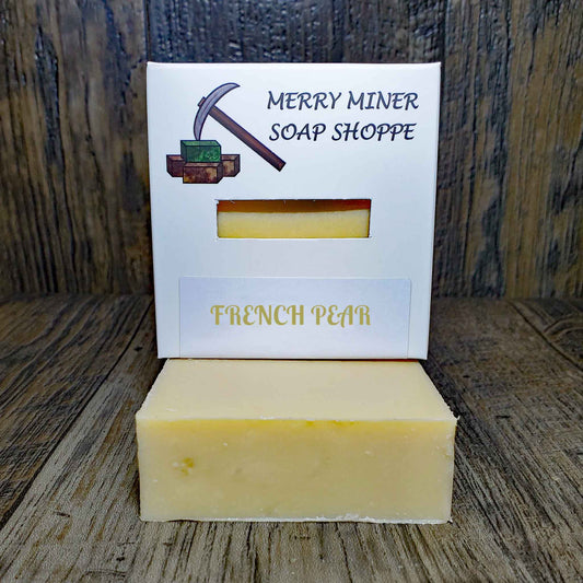 natural bar soap scented as french pear