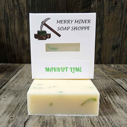 natural bar soap scented as makrut lime