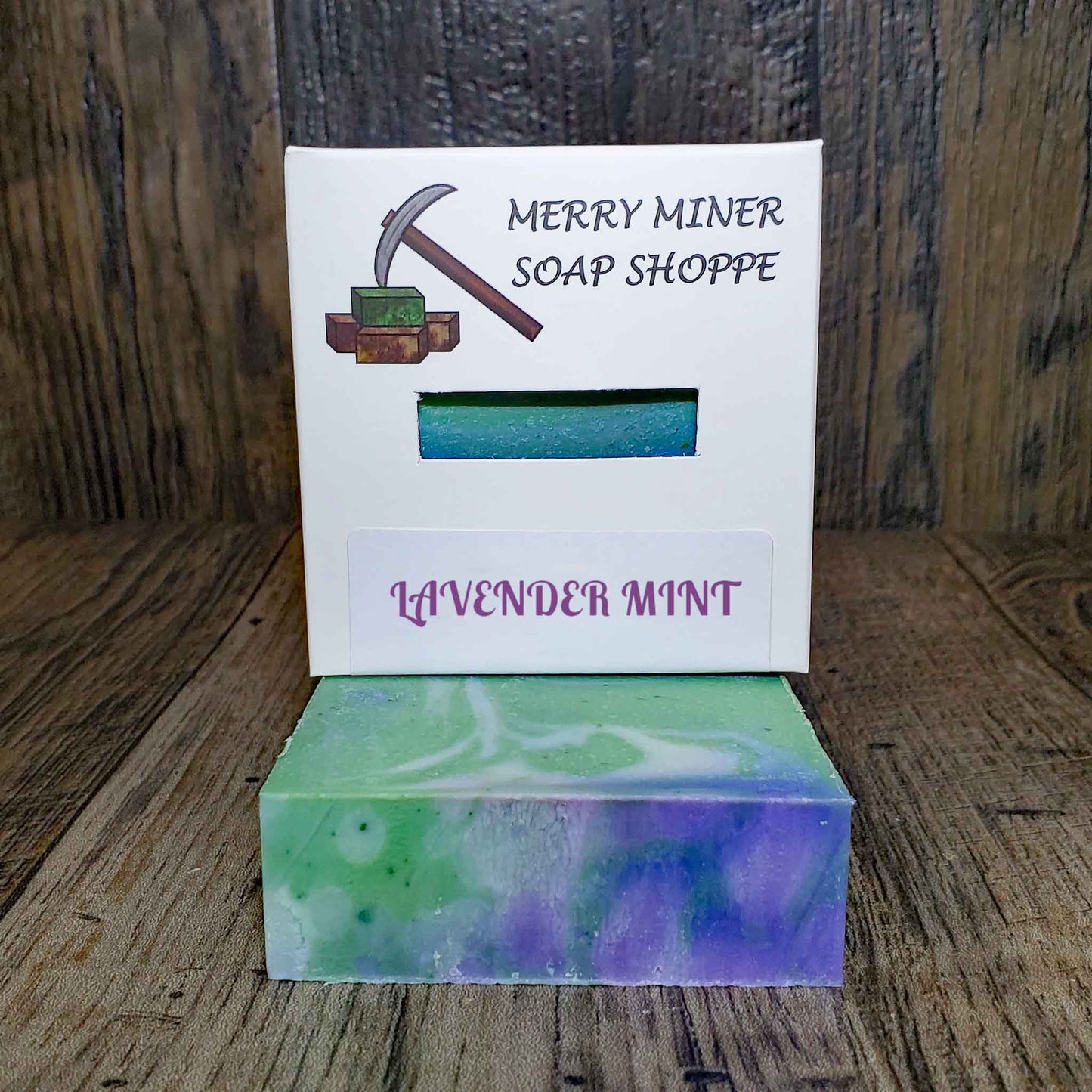 natural bar soap scented as lavender mint