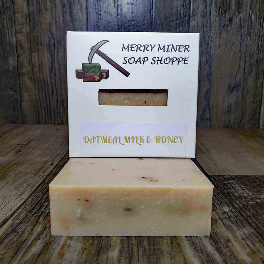 natural bar soap scented as oatmeal milk & honey