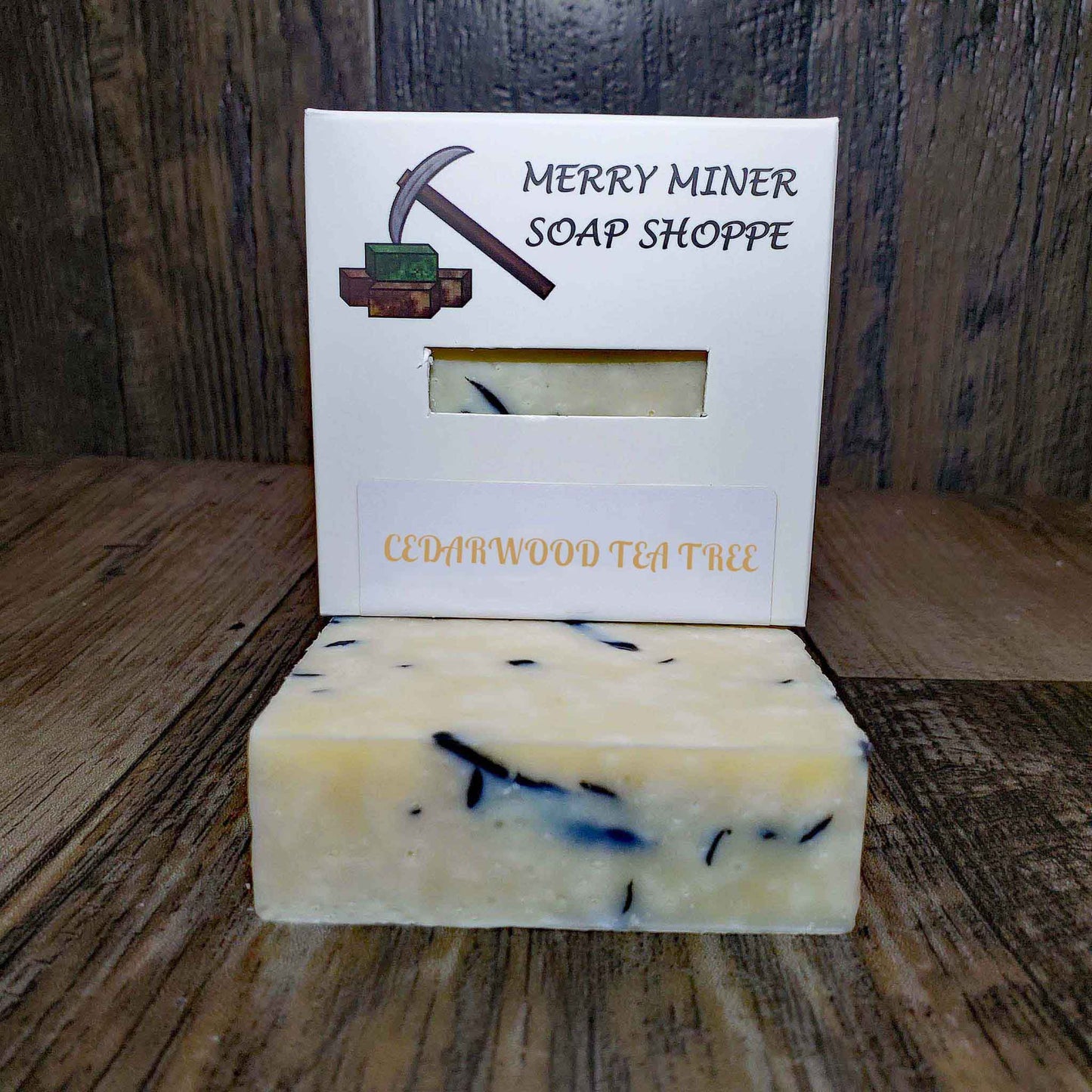 natural bar soap scented as cedarwood tea tree