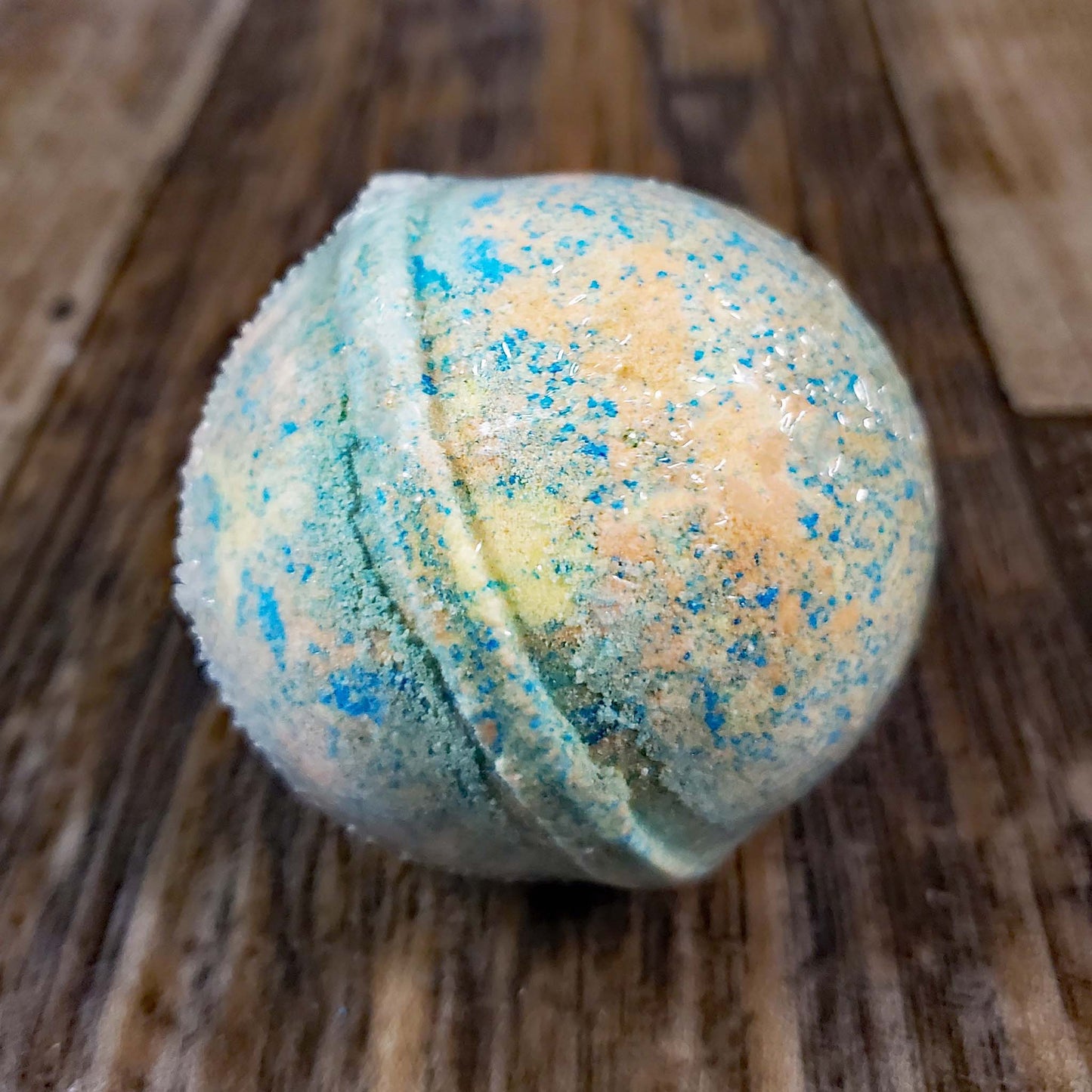 natural bath bomb scented as tie dye