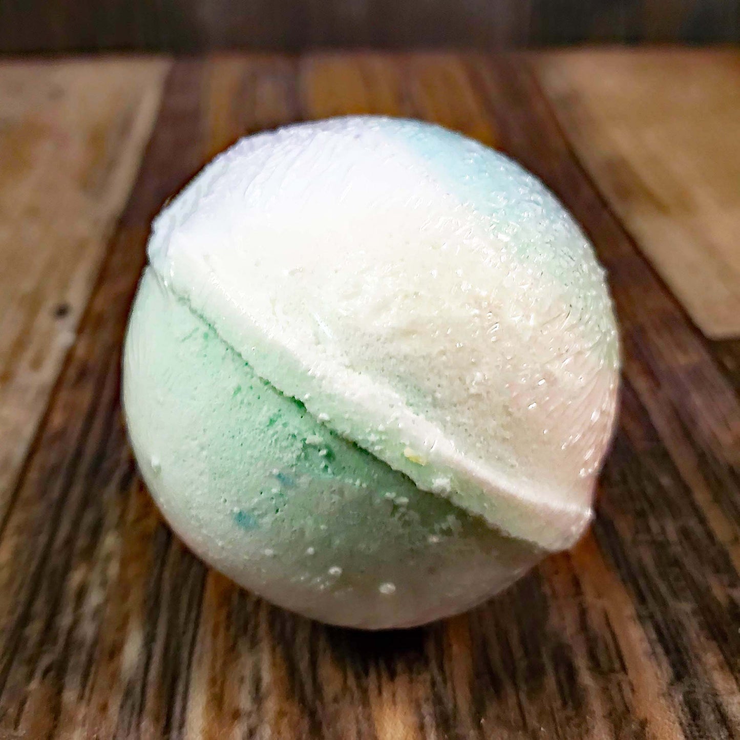 natural bath bomb scented as coconut lime