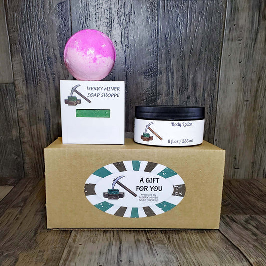 customizable gift set bar soap bath bomb body lotion