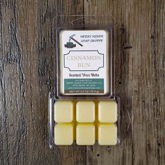 soy coconut wax melts scented as cinnamon bun