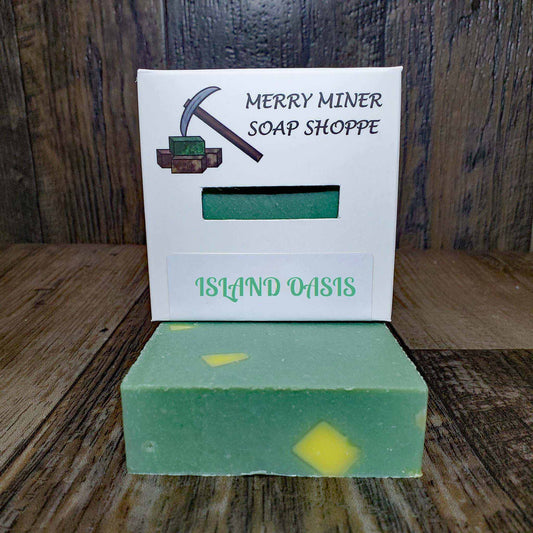 natural bar soap scented as island oasis