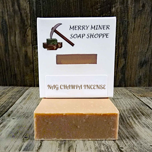 natural bar soap scented as nag champa incense