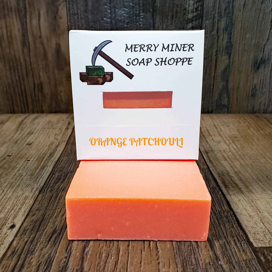 natural bar soap scented as orange patchouli