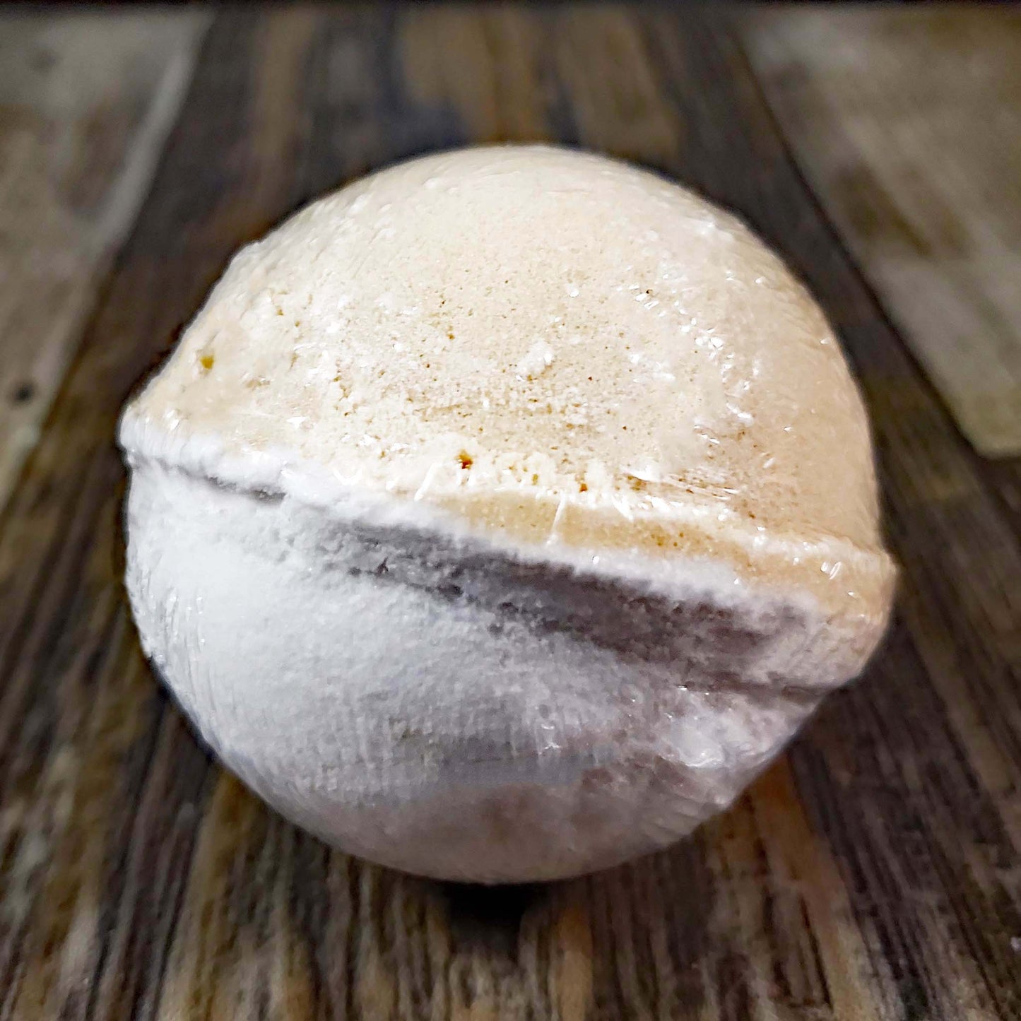 natural bath bomb scented as coconut coconut