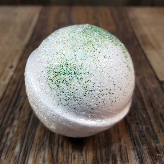 natural bath bomb scented as mango delight