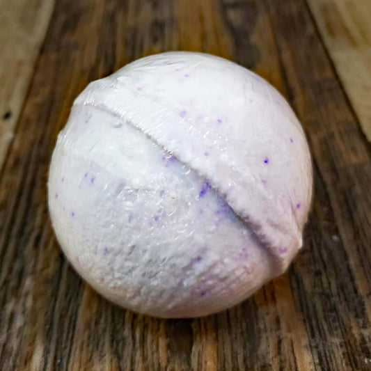 natural bath bomb scented as lavender
