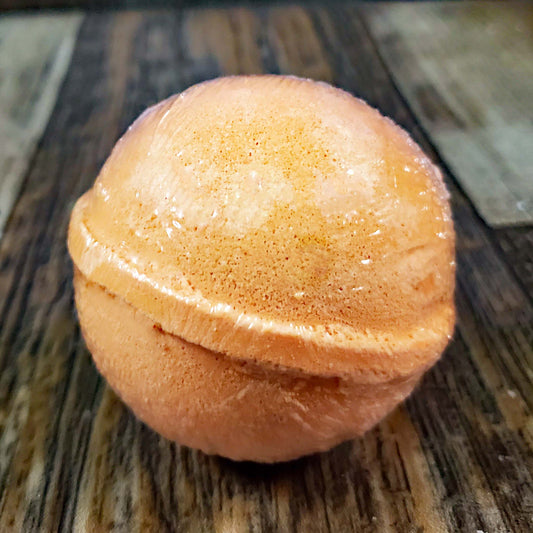 natural bath bomb scented as orange aloe