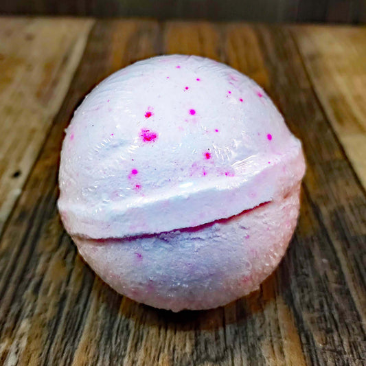 natural bath bomb scented as plumeria