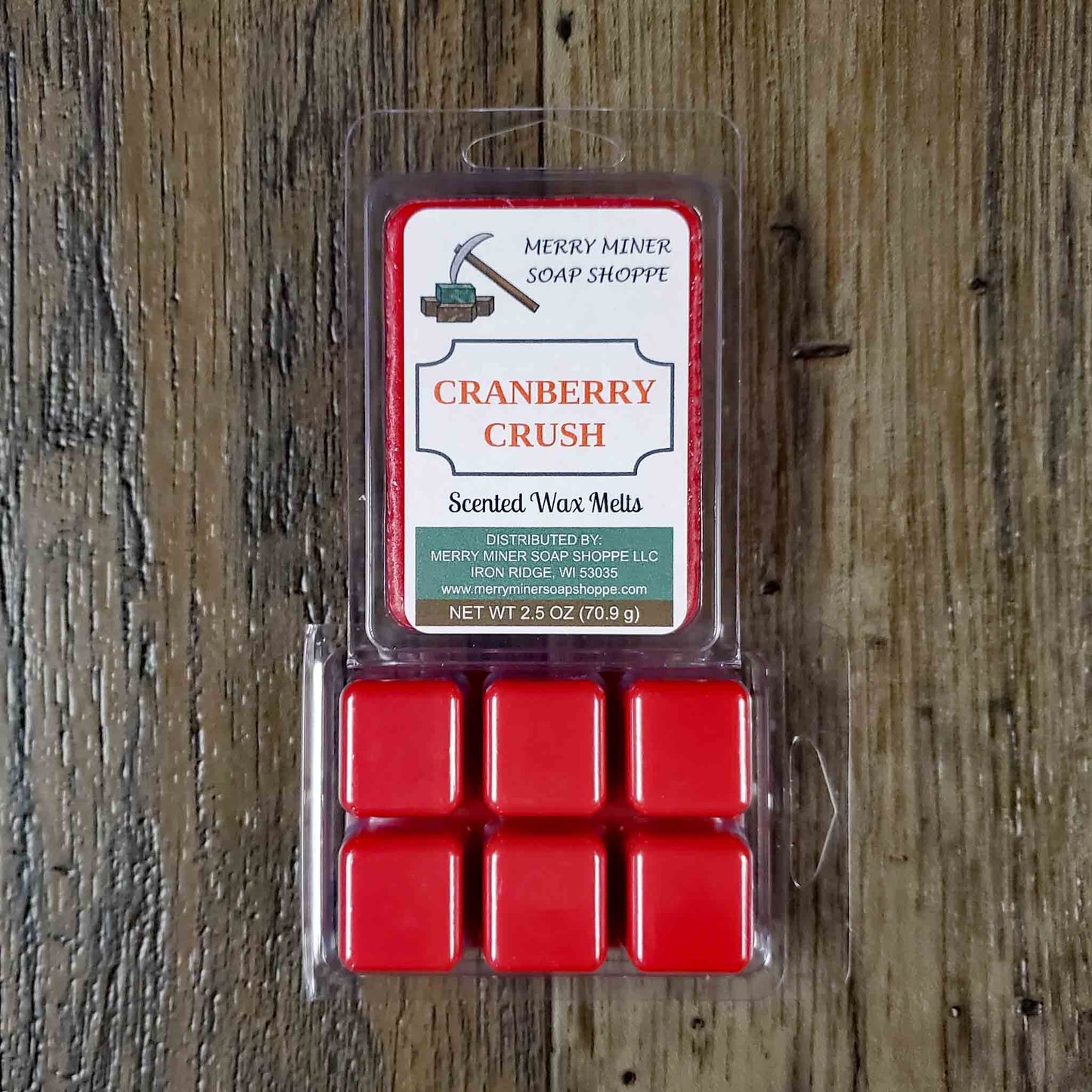soy coconut wax melts scented as cranberry crush